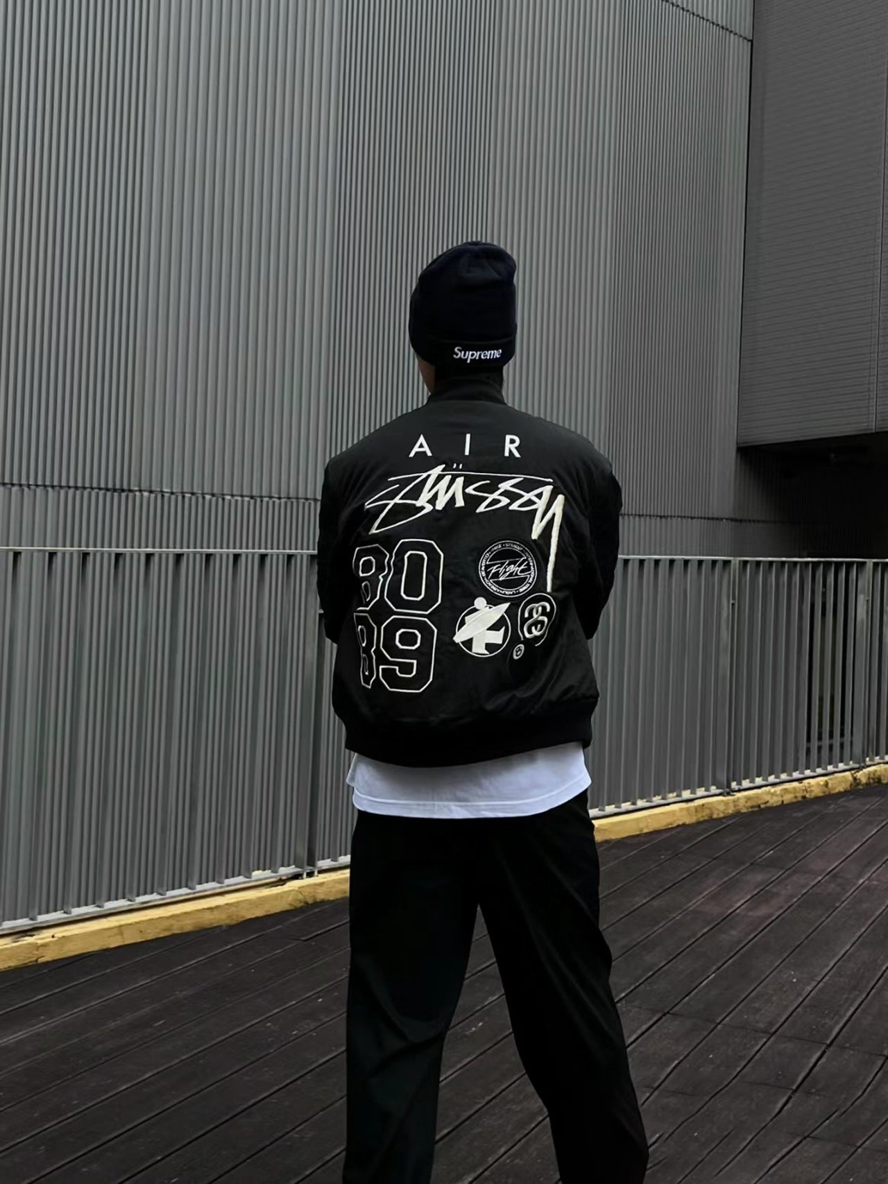 STUSSY×連名リバーシブルキルティングキルティングジャケット