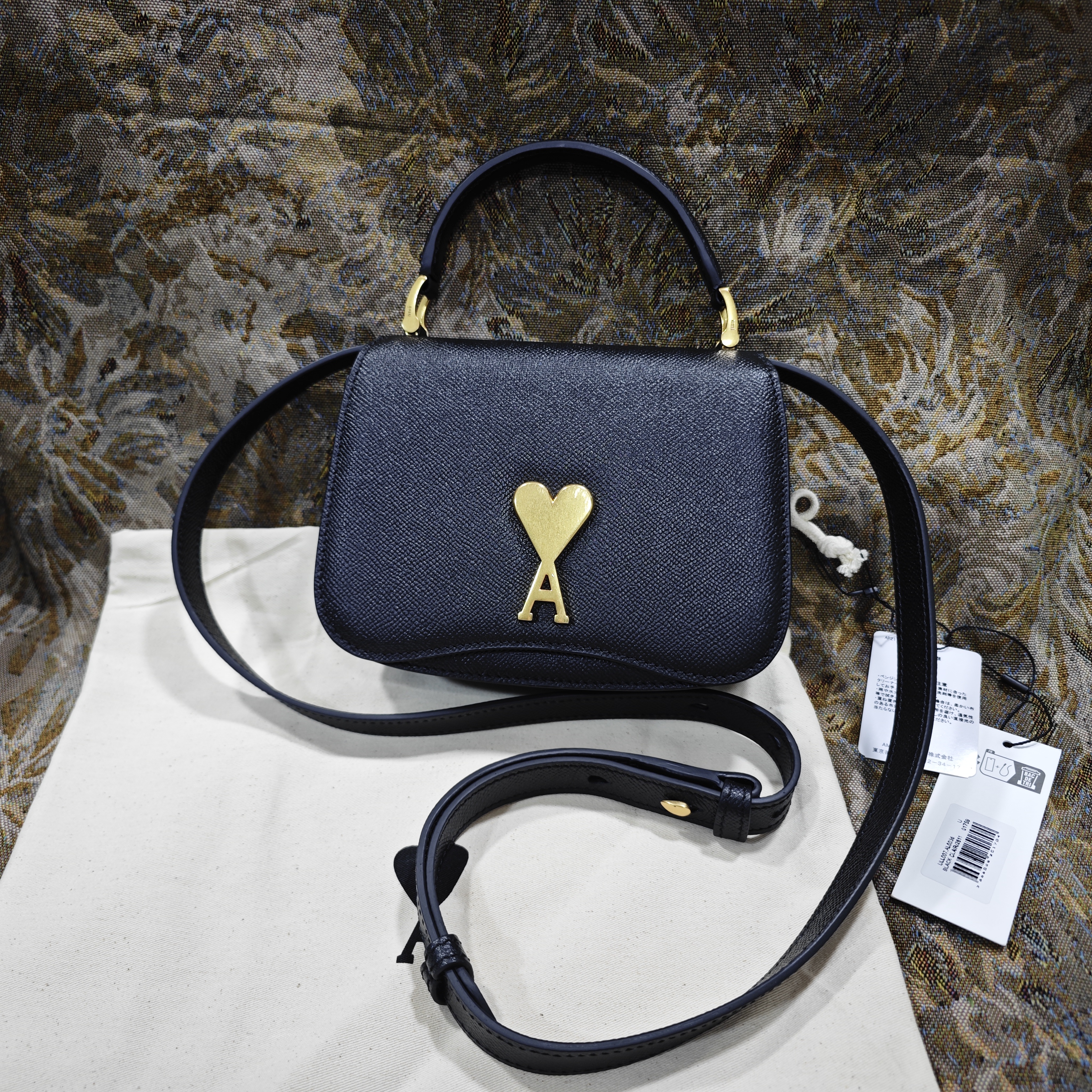 AMI PARIS ハンドバッグ ミニ バッグ グレインレザー バッグ