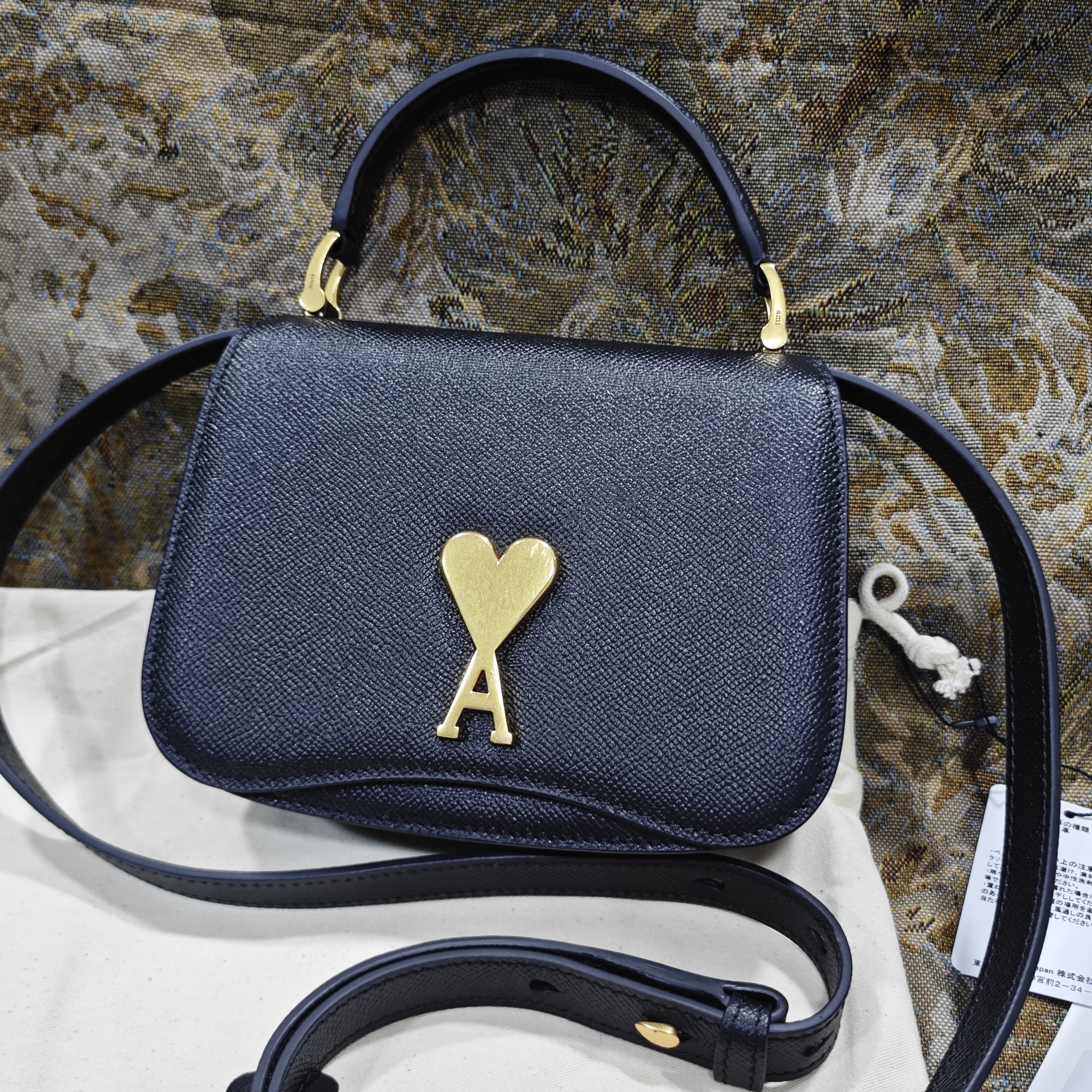 AMI PARIS ハンドバッグ ミニ バッグ グレインレザー バッグ