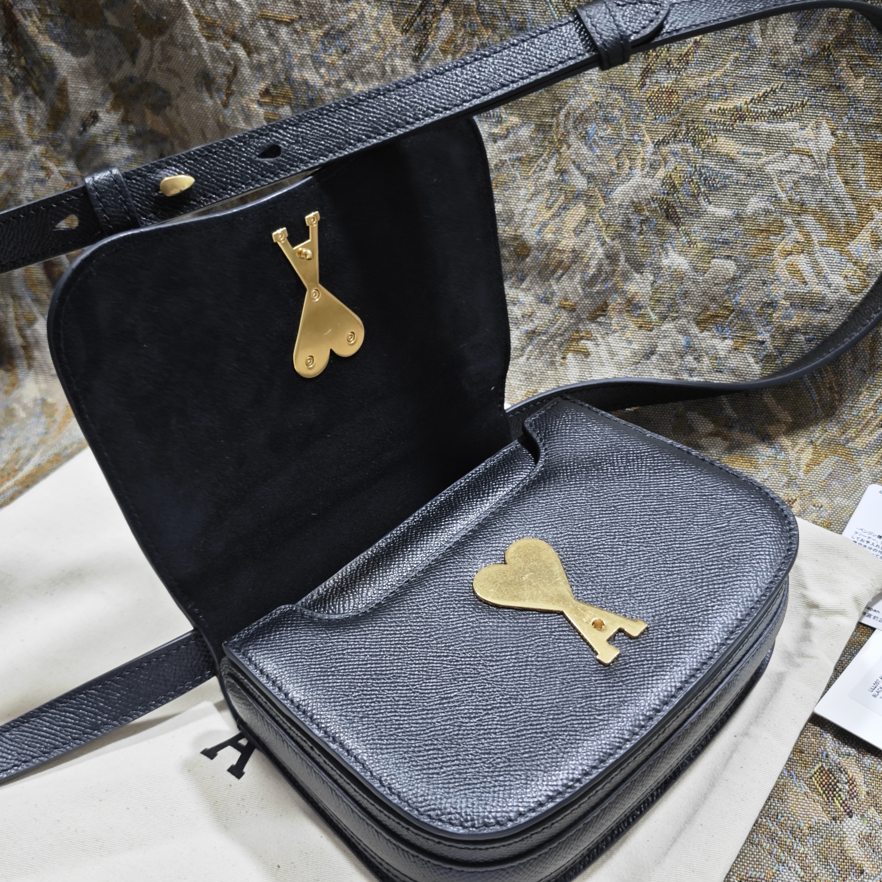 AMI PARIS ハンドバッグ ミニ バッグ グレインレザー バッグ