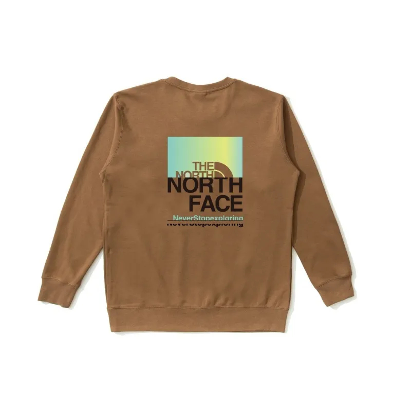 The North Face ザ・ノース・フェイスのトリコロールクルーネックスウェットシャツ、春夏アウトドアカジュアル長袖ボトミングシャツ、ユニセックス