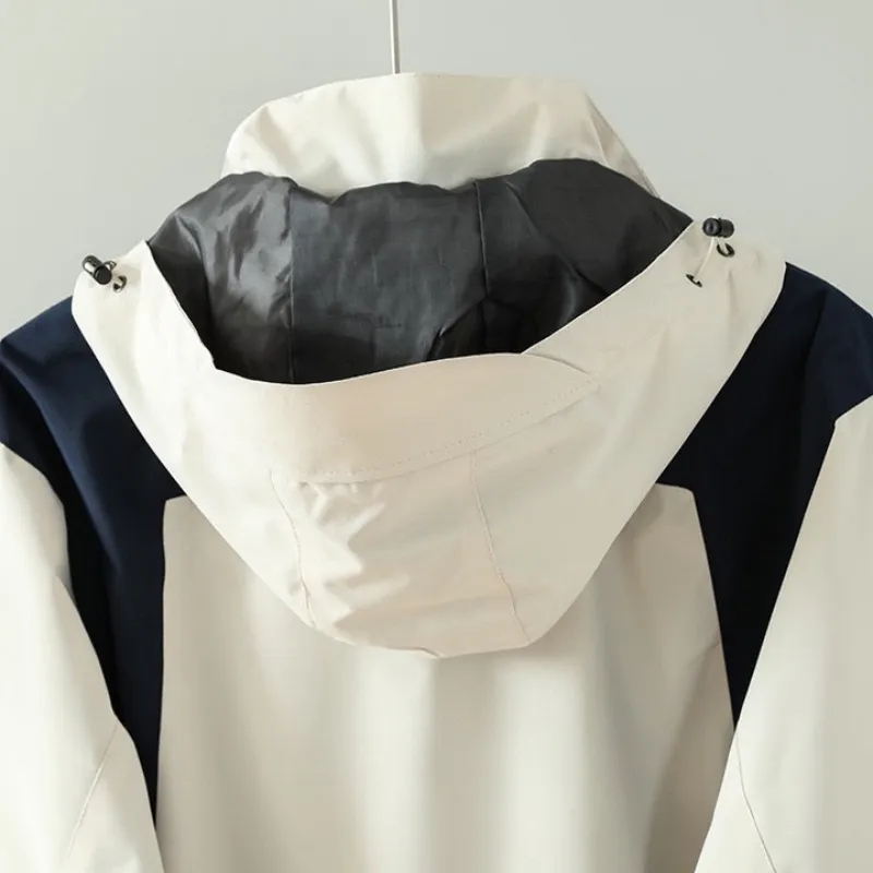 The North Face ザ・ノース・フェイス TNFプリント小ロゴ配色カップル男女兼用フード付き立体裁断ジャケットコート