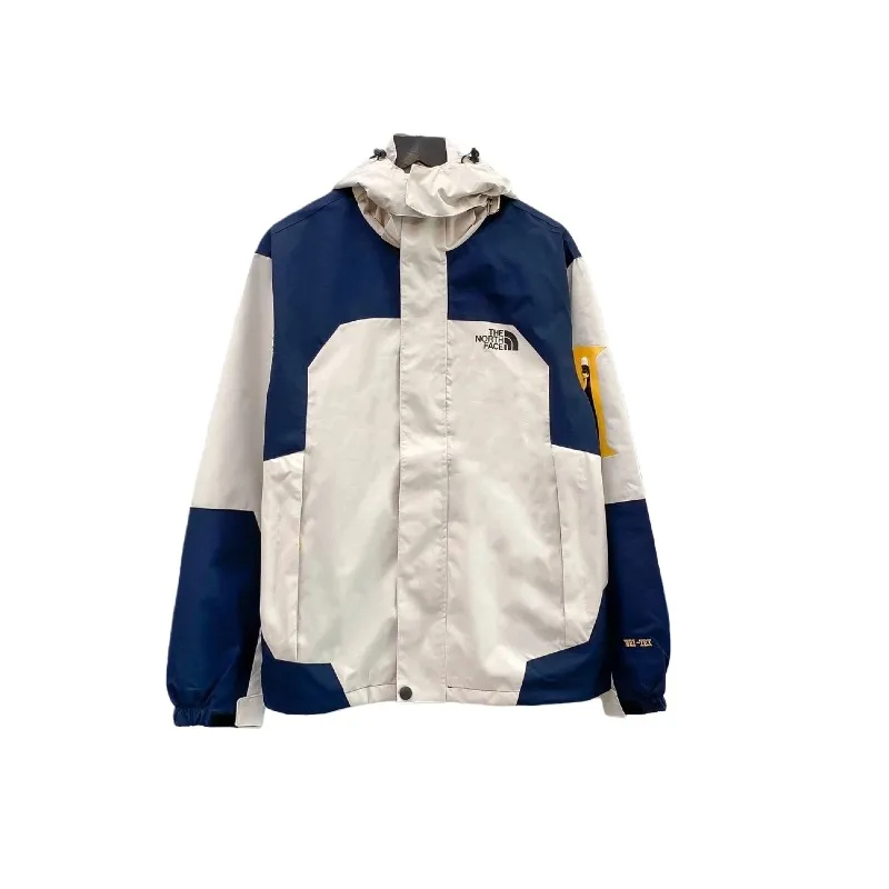 The North Face ザ・ノース・フェイス TNFプリント小ロゴ配色カップル男女兼用フード付き立体裁断ジャケットコート