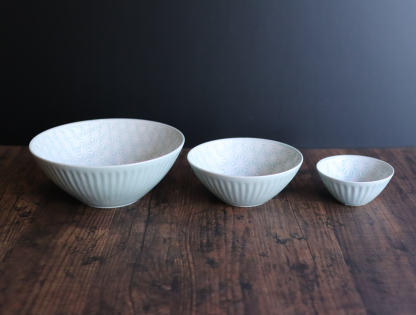 麻の葉　白磁/青白釉