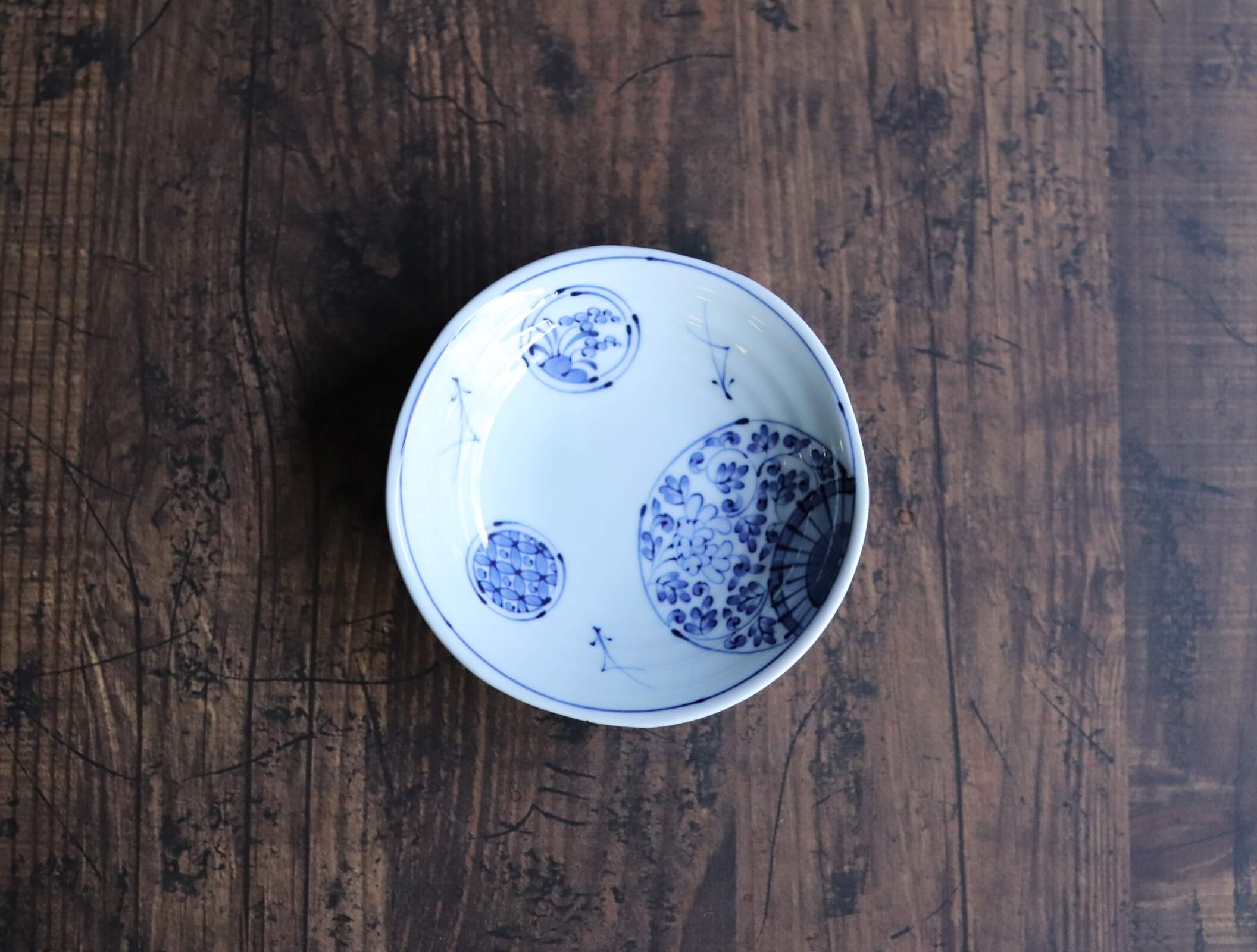 染付絵変わり小皿、小付