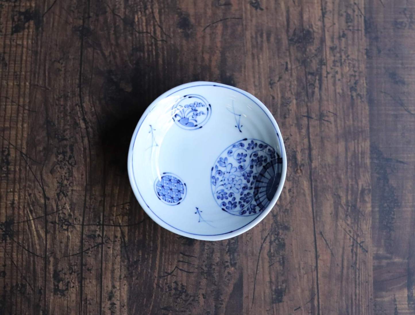 染付絵変わり小皿、小付