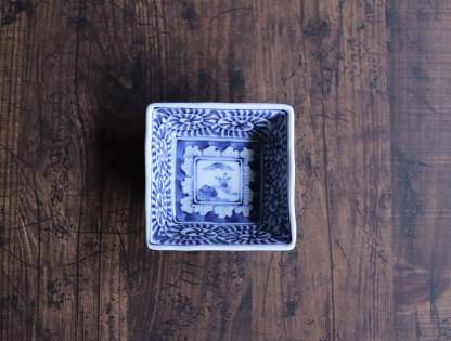 染付絵変わり小皿、小付