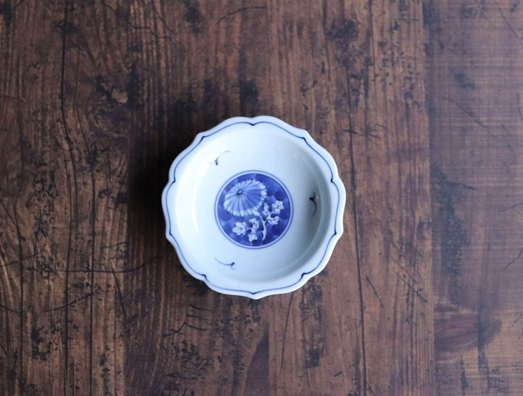 染付絵変わり小皿、小付