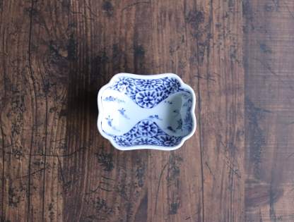 染付絵変わり小皿、小付