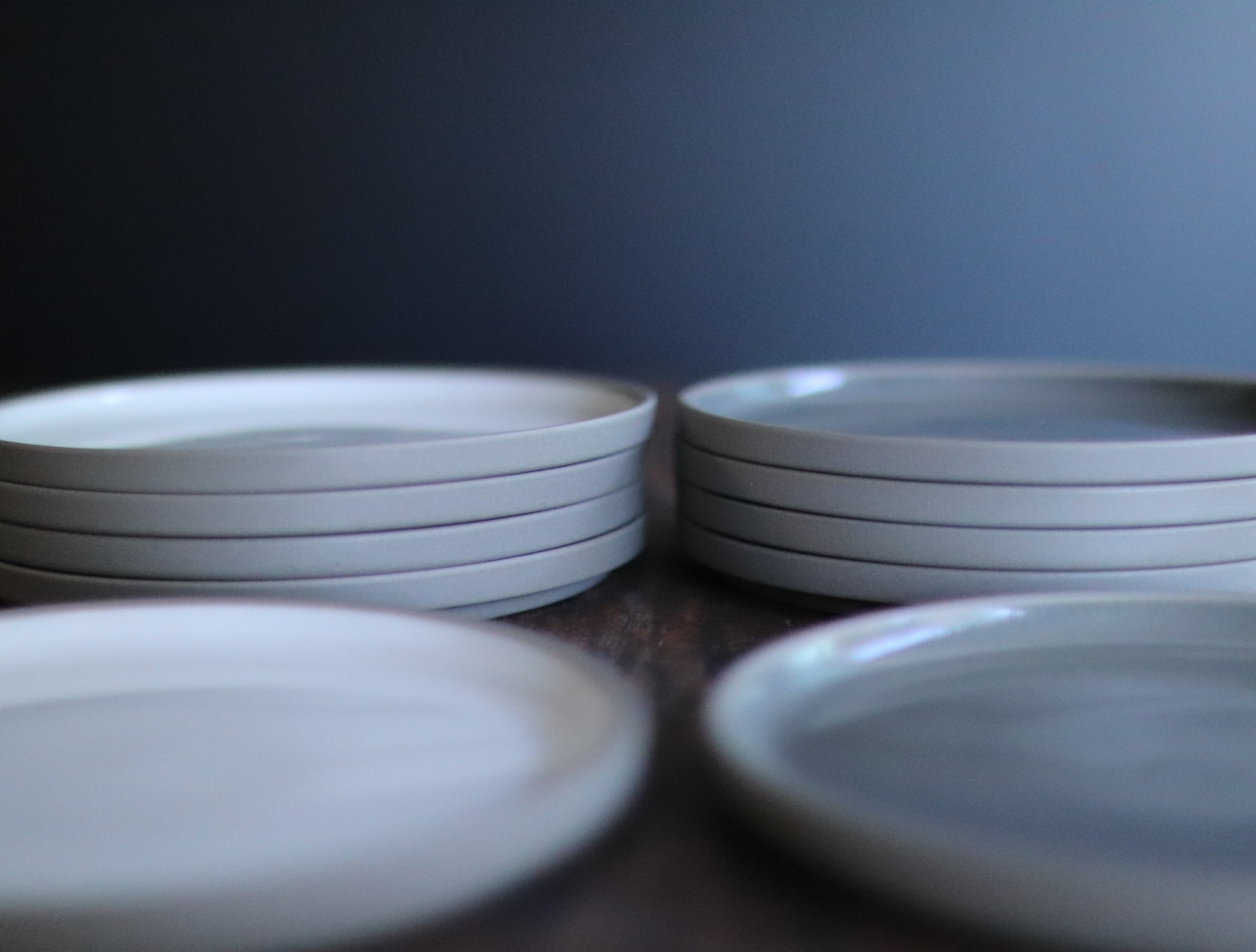 Hasami Porcelain Plate 145mm  gray/ash white