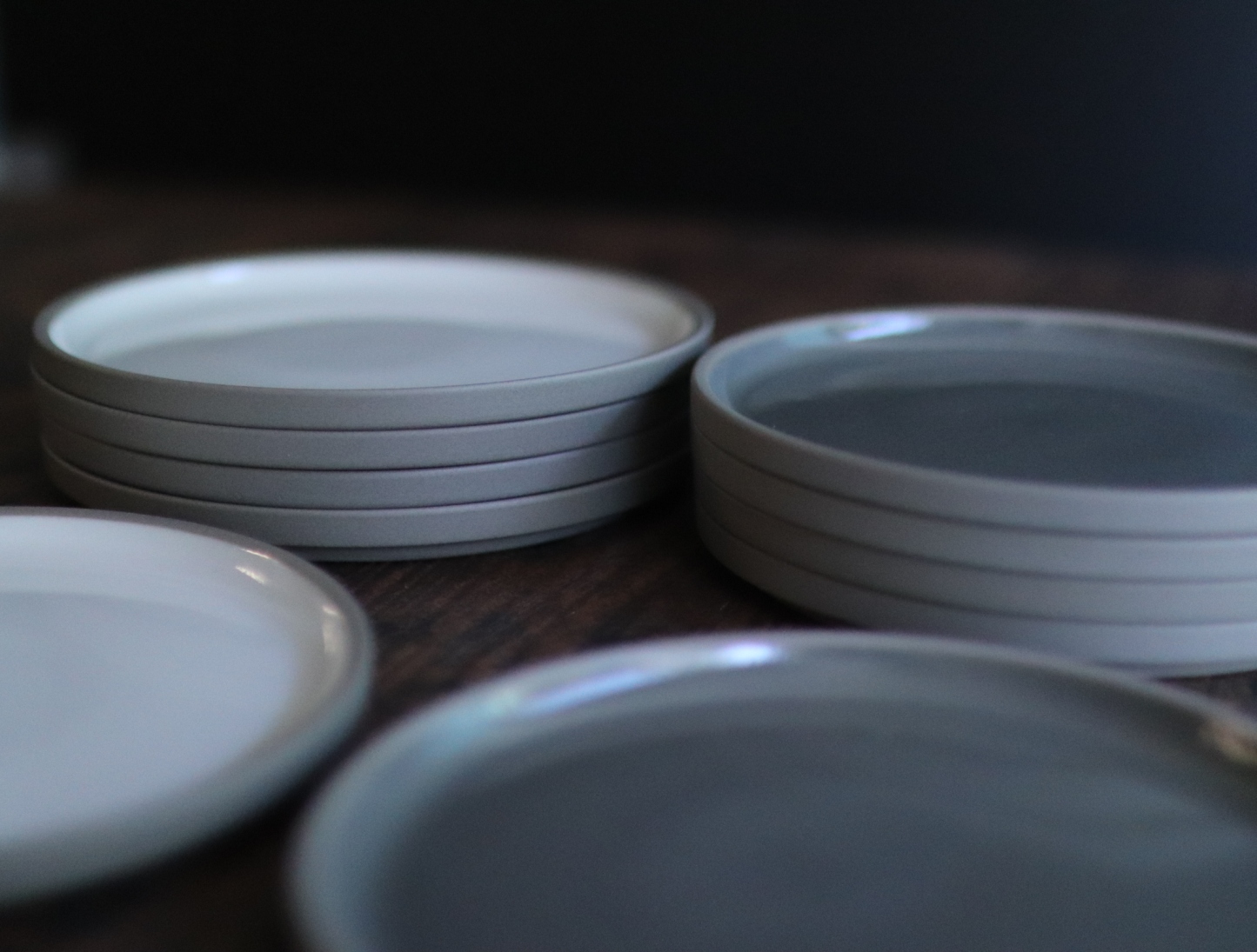 Hasami Porcelain Plate 145mm  gray/ash white