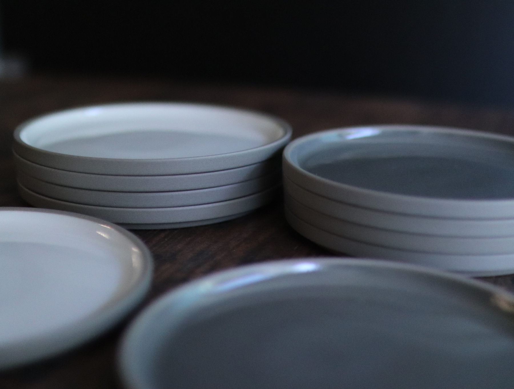 Hasami Porcelain Plate 145mm  gray/ash white