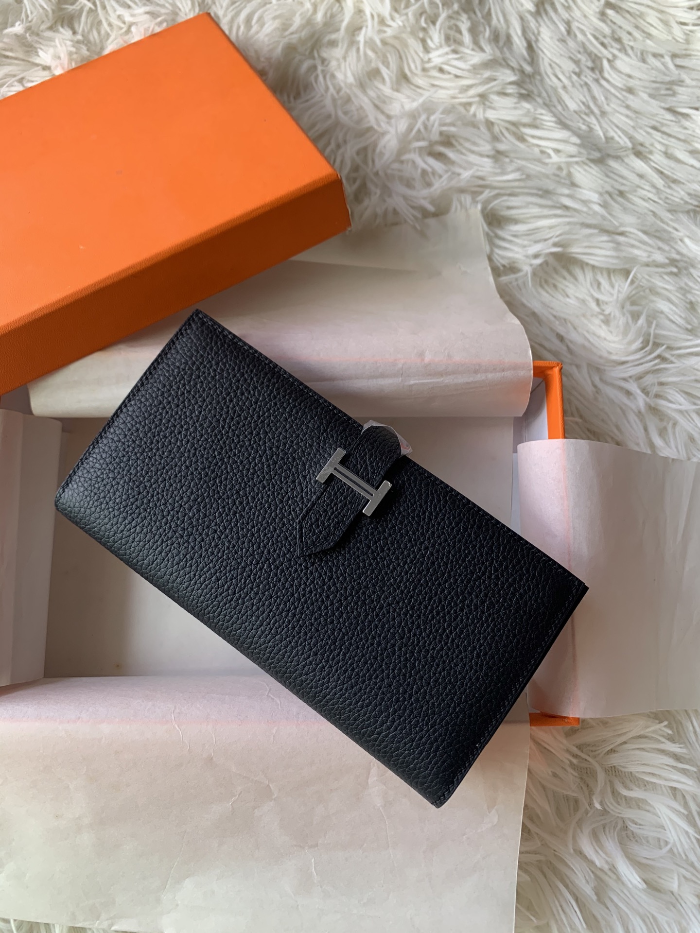 エルメス「Hermès」 レザーポケットウォレット