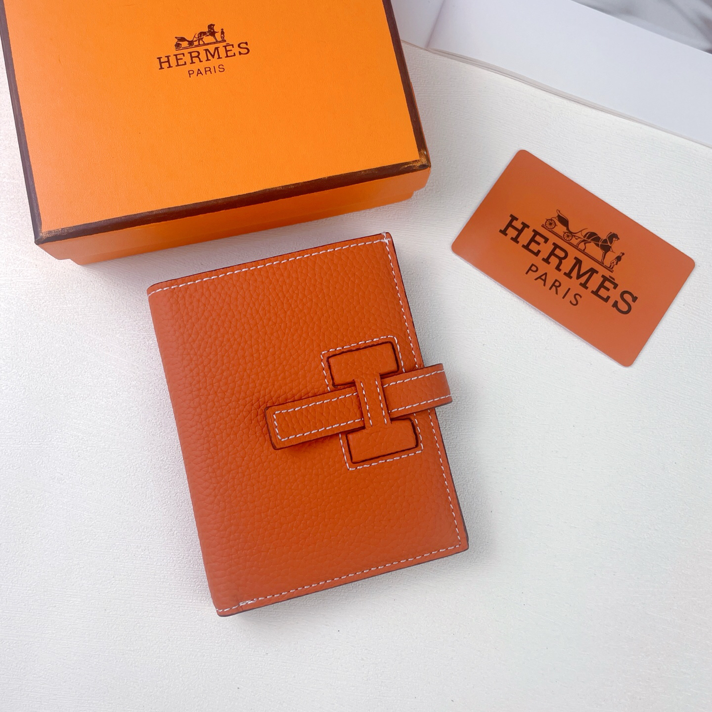 エルメス「Hermès」 レザーポケットウォレット