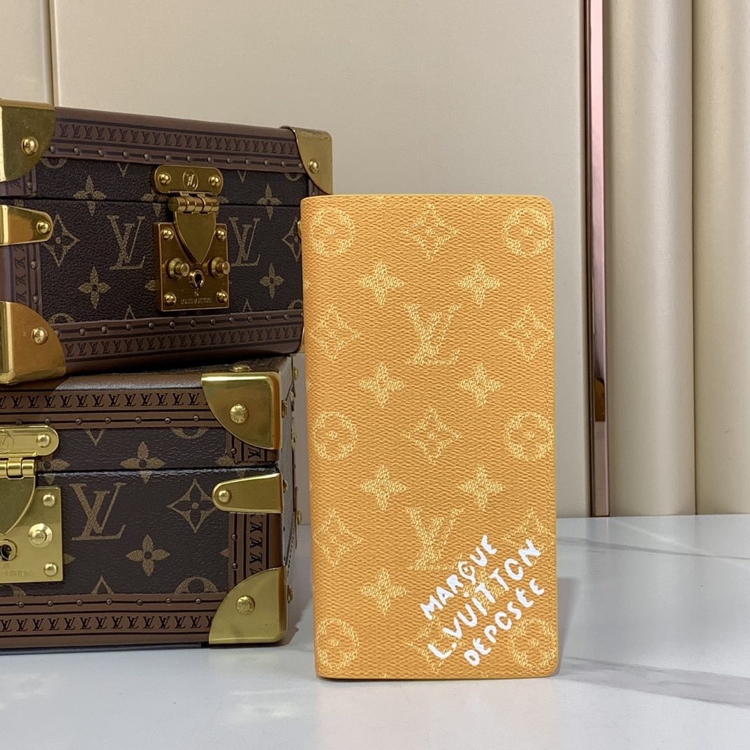 ルイ・ヴィトン「Louis Vuitton」レザーポケットウォレット