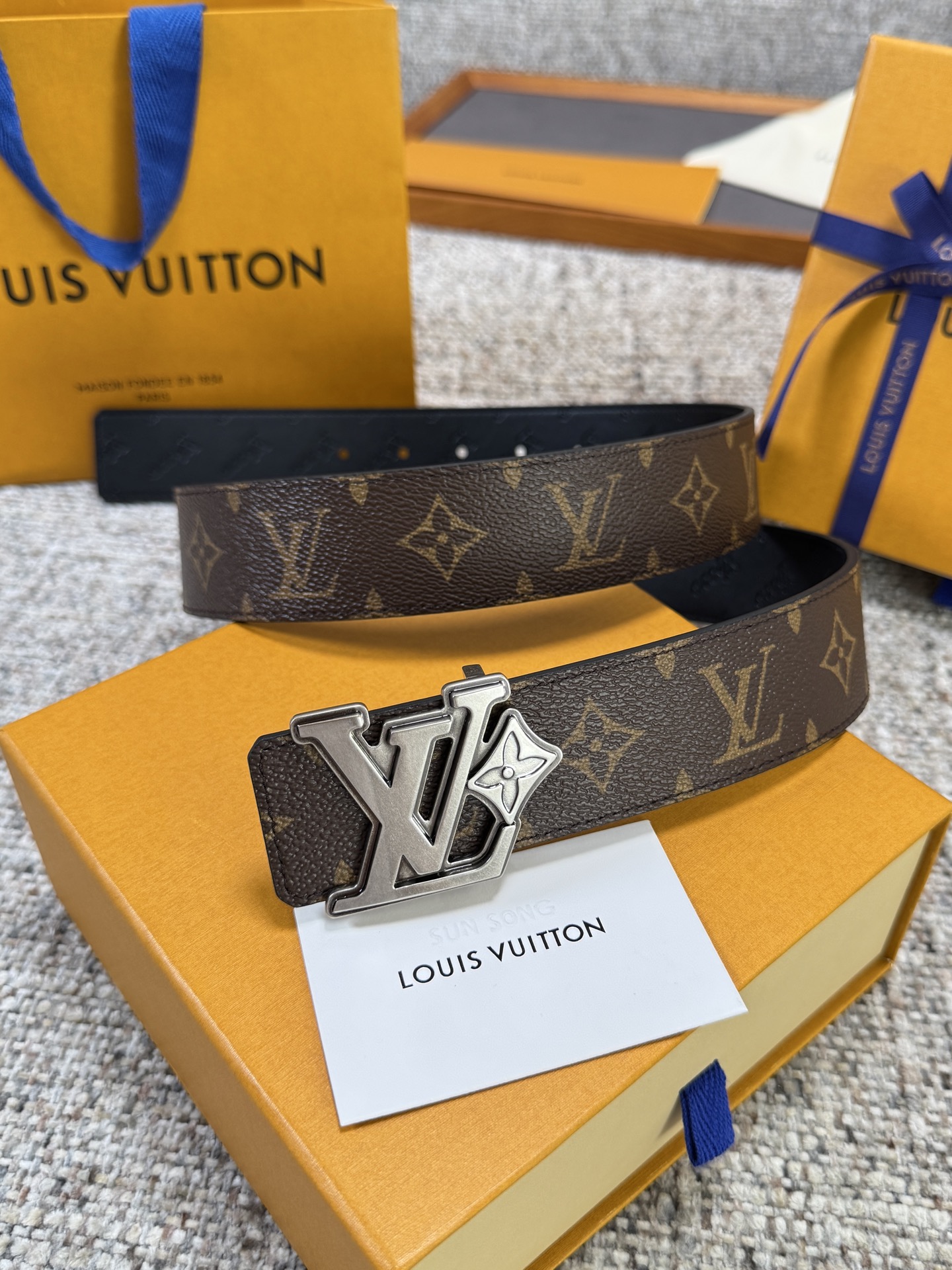ルイ・ヴィトン「Louis Vuitton」ベルト モノグラムレザーベルト