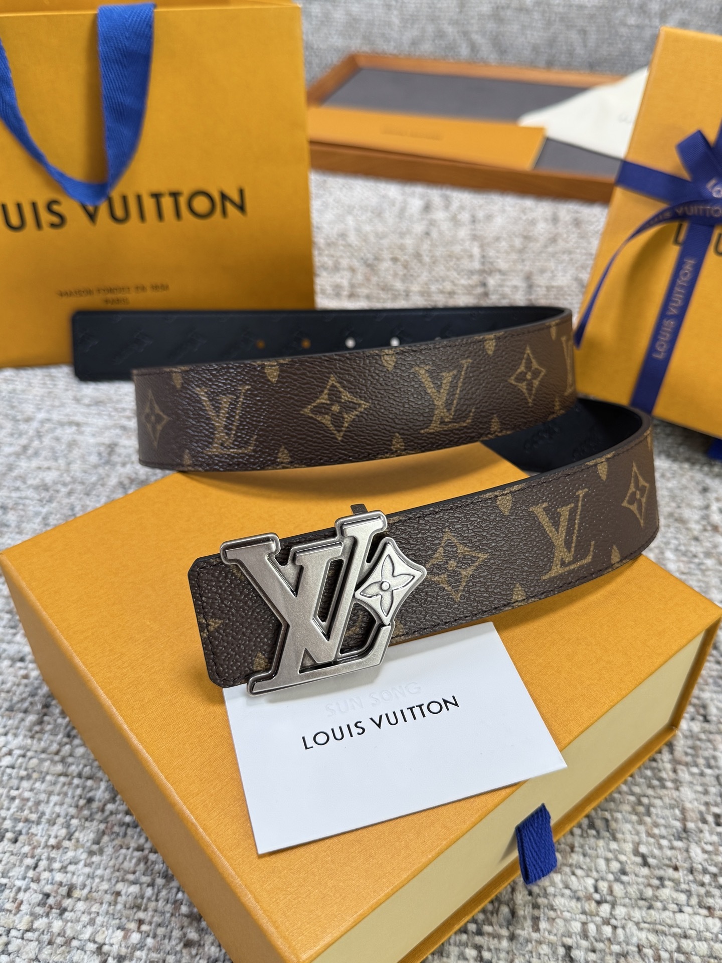 ルイ・ヴィトン「Louis Vuitton」ベルト モノグラムレザーベルト