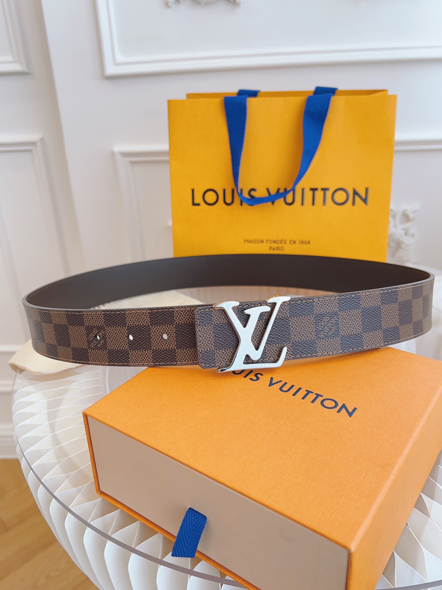 ルイ・ヴィトン「Louis Vuitton」ベルト モノグラムレザーベルト