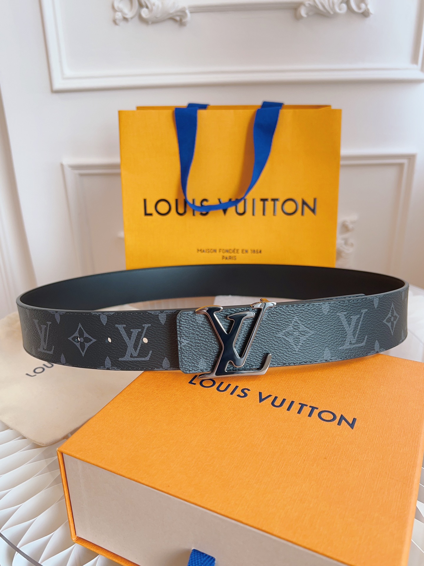 ルイ・ヴィトン「Louis Vuitton」ベルト モノグラムレザーベルト