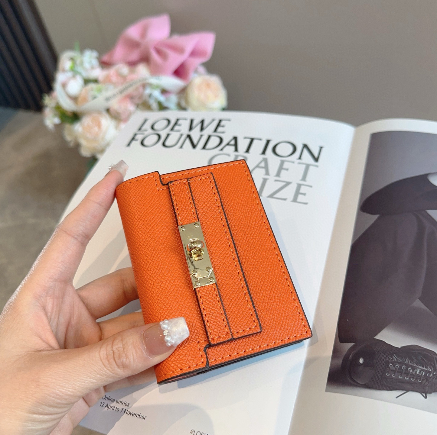 エルメス「Hermès」 レザーポケットウォレット