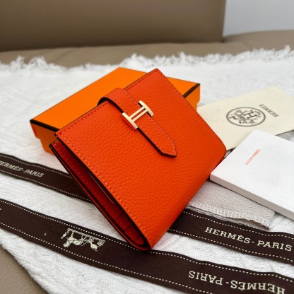 エルメス「Hermès」 レザーポケットウォレット