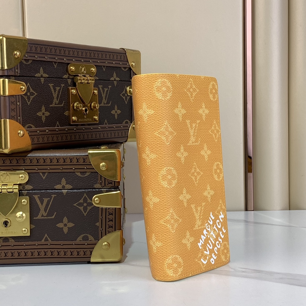 ルイ・ヴィトン「Louis Vuitton」レザーポケットウォレット