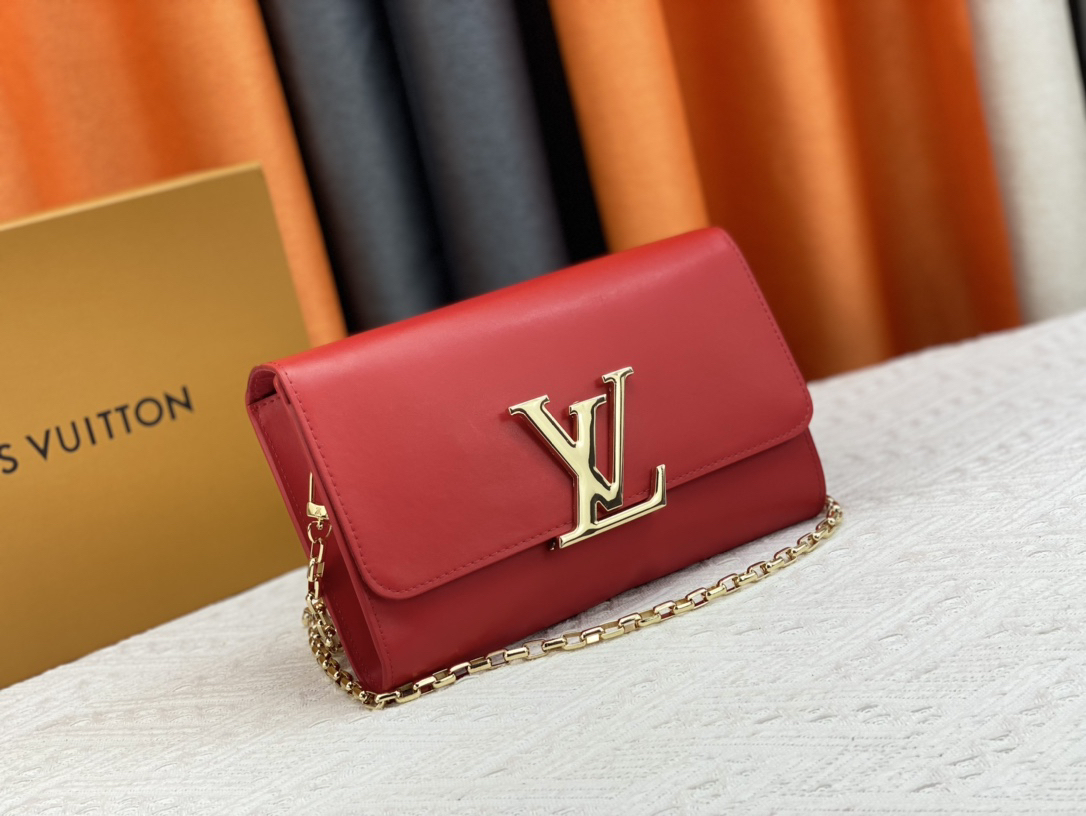 ルイ・ヴィトン「Louis Vuitton」レザーポケットウォレット レディース おしゃれ ショルダーバッグ