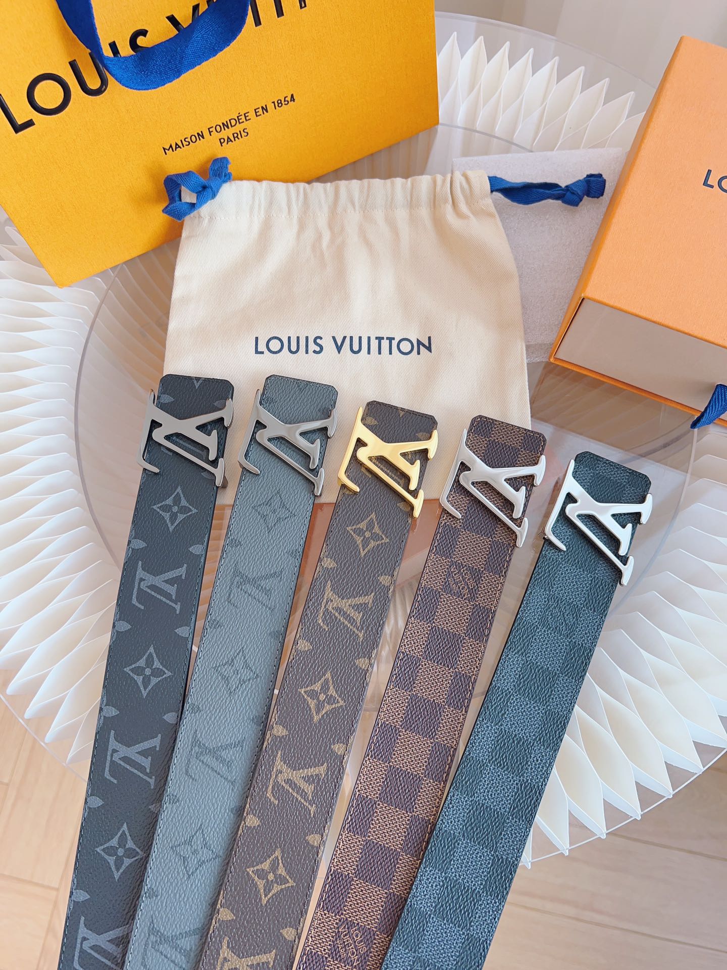 ルイ・ヴィトン「Louis Vuitton」ベルト モノグラムレザーベルト