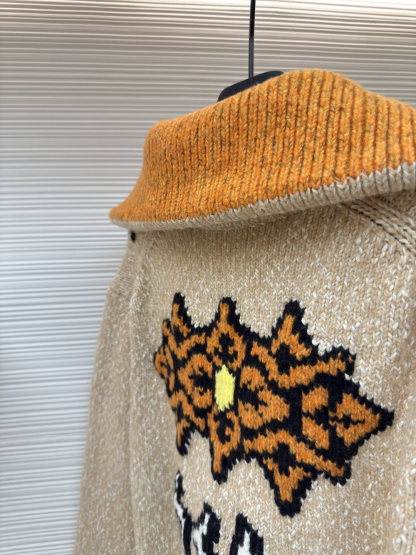 [ Louis Vuitton ] ルイ・ヴィトン  ロブスター編みウールニットジップコート