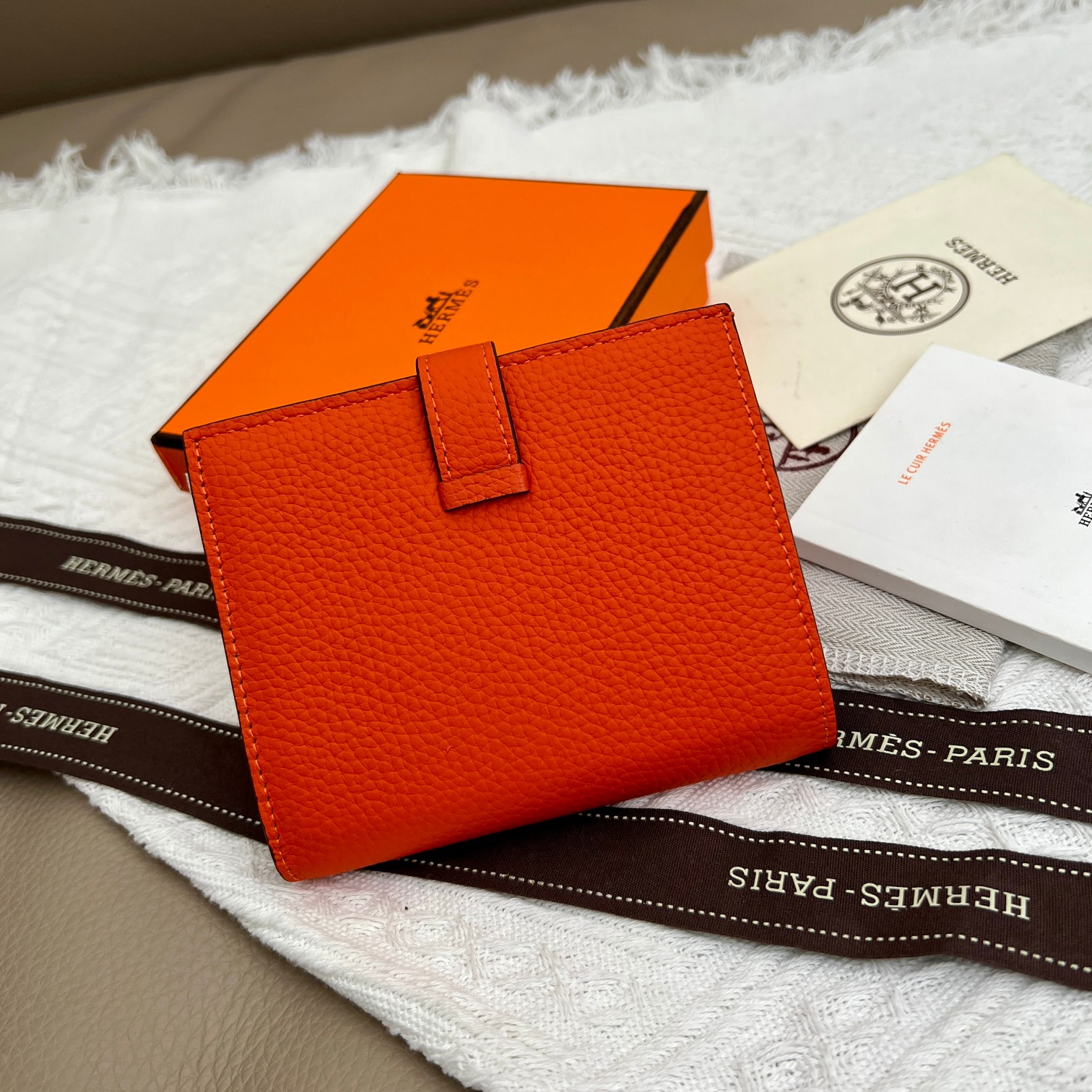 エルメス「Hermès」 レザーポケットウォレット