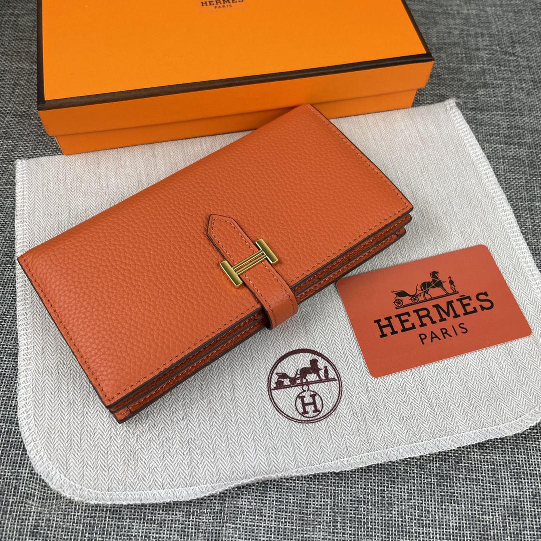 エルメス「Hermès」 レザーポケットウォレット