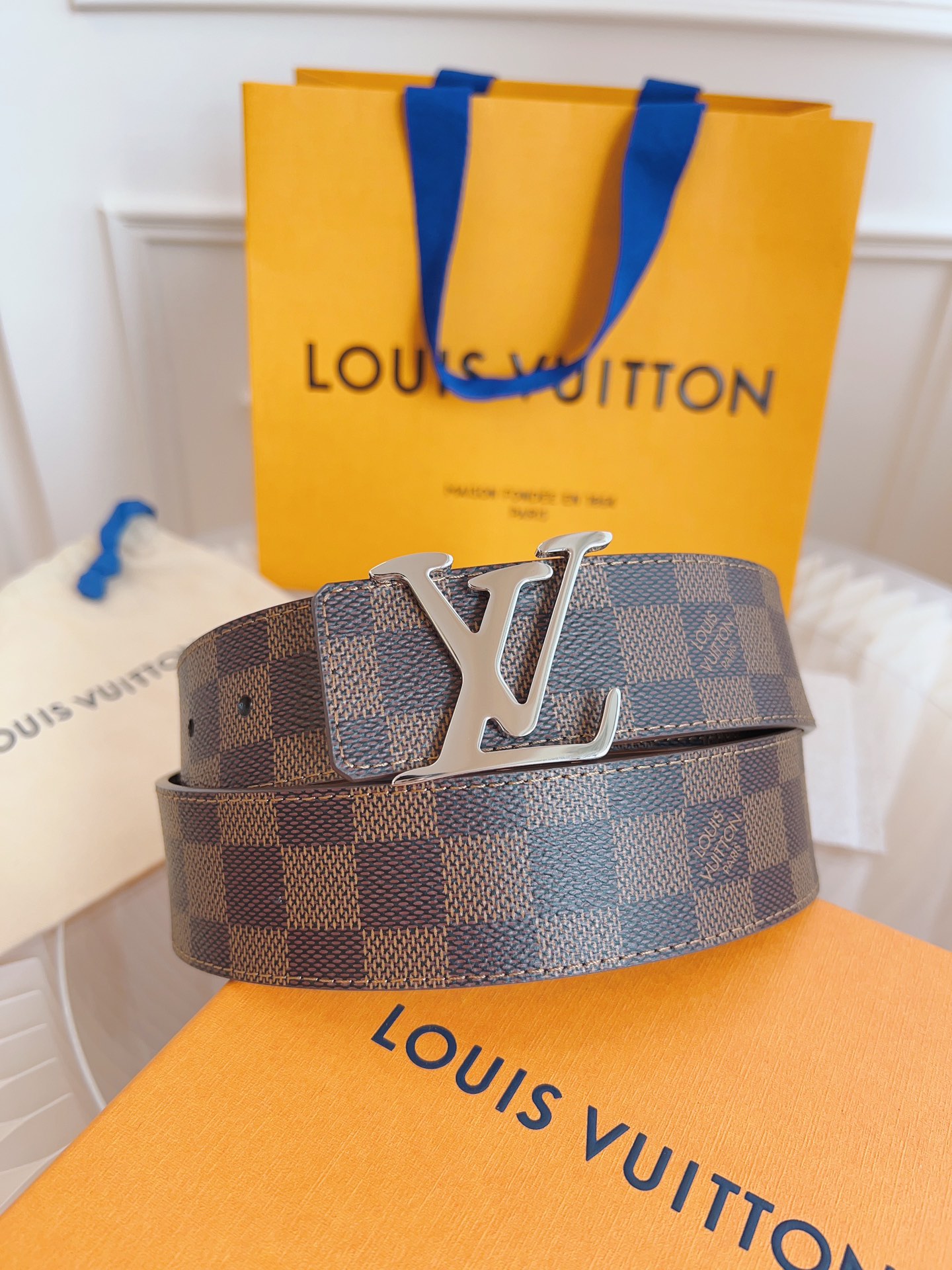 ルイ・ヴィトン「Louis Vuitton」ベルト モノグラムレザーベルト