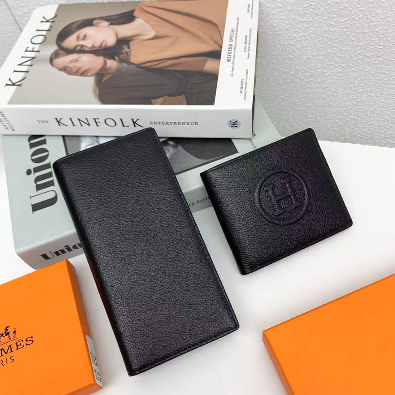 エルメス「Hermès」 レザーポケットウォレット