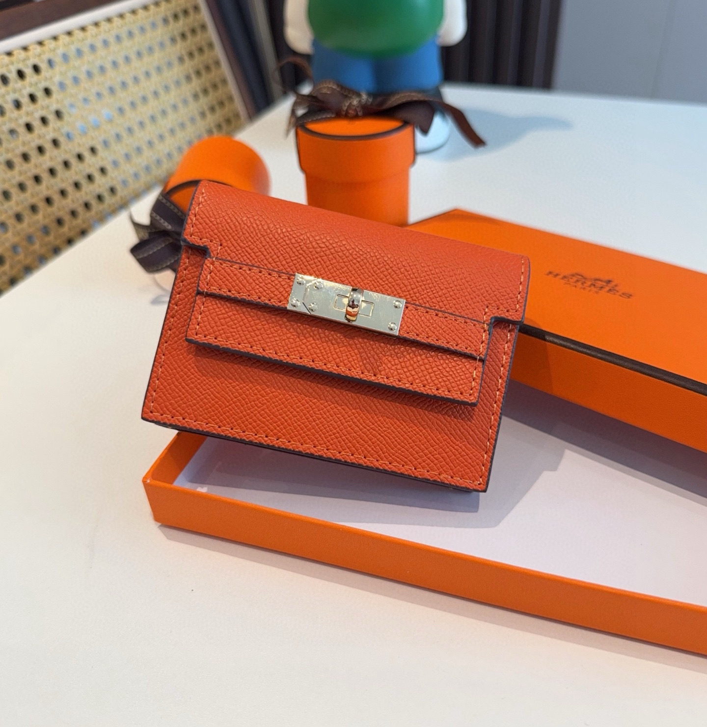エルメス「Hermès」 レザーポケットウォレット