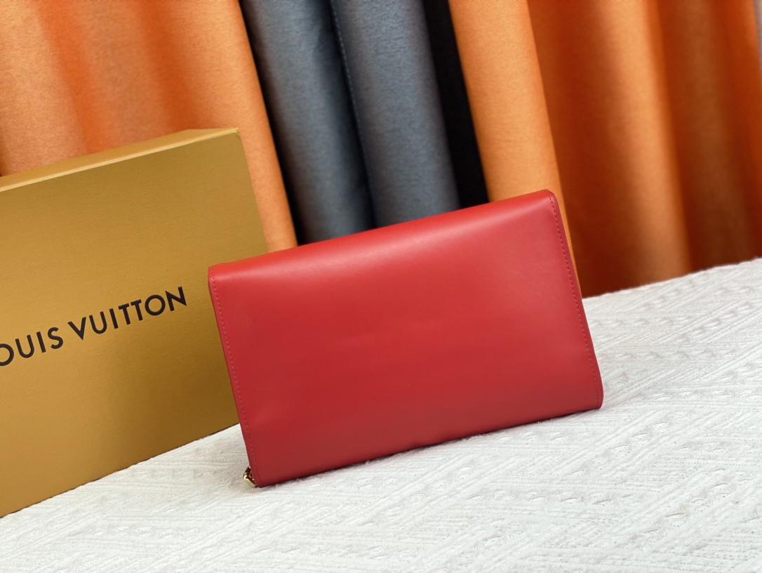 ルイ・ヴィトン「Louis Vuitton」レザーポケットウォレット レディース おしゃれ ショルダーバッグ