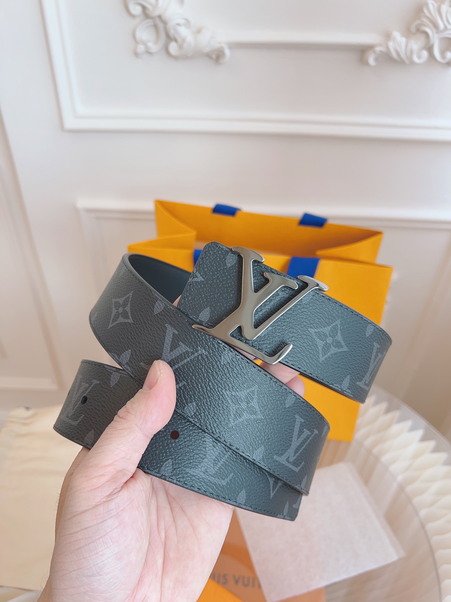 ルイ・ヴィトン「Louis Vuitton」ベルト モノグラムレザーベルト