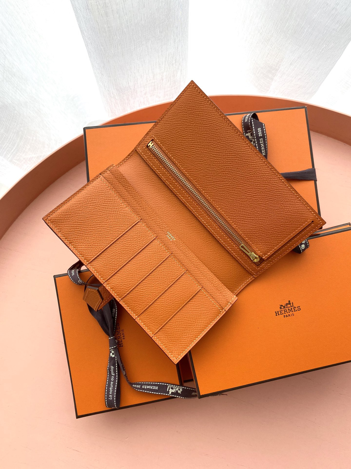 エルメス「Hermès」 レザーポケットウォレット