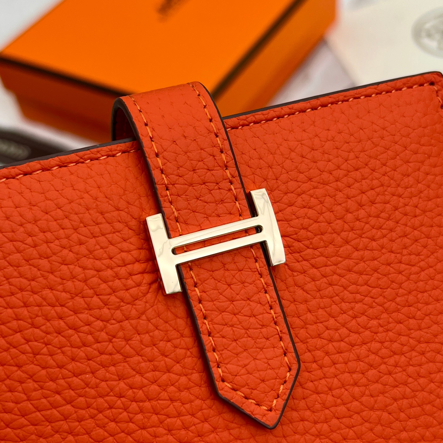 エルメス「Hermès」 レザーポケットウォレット