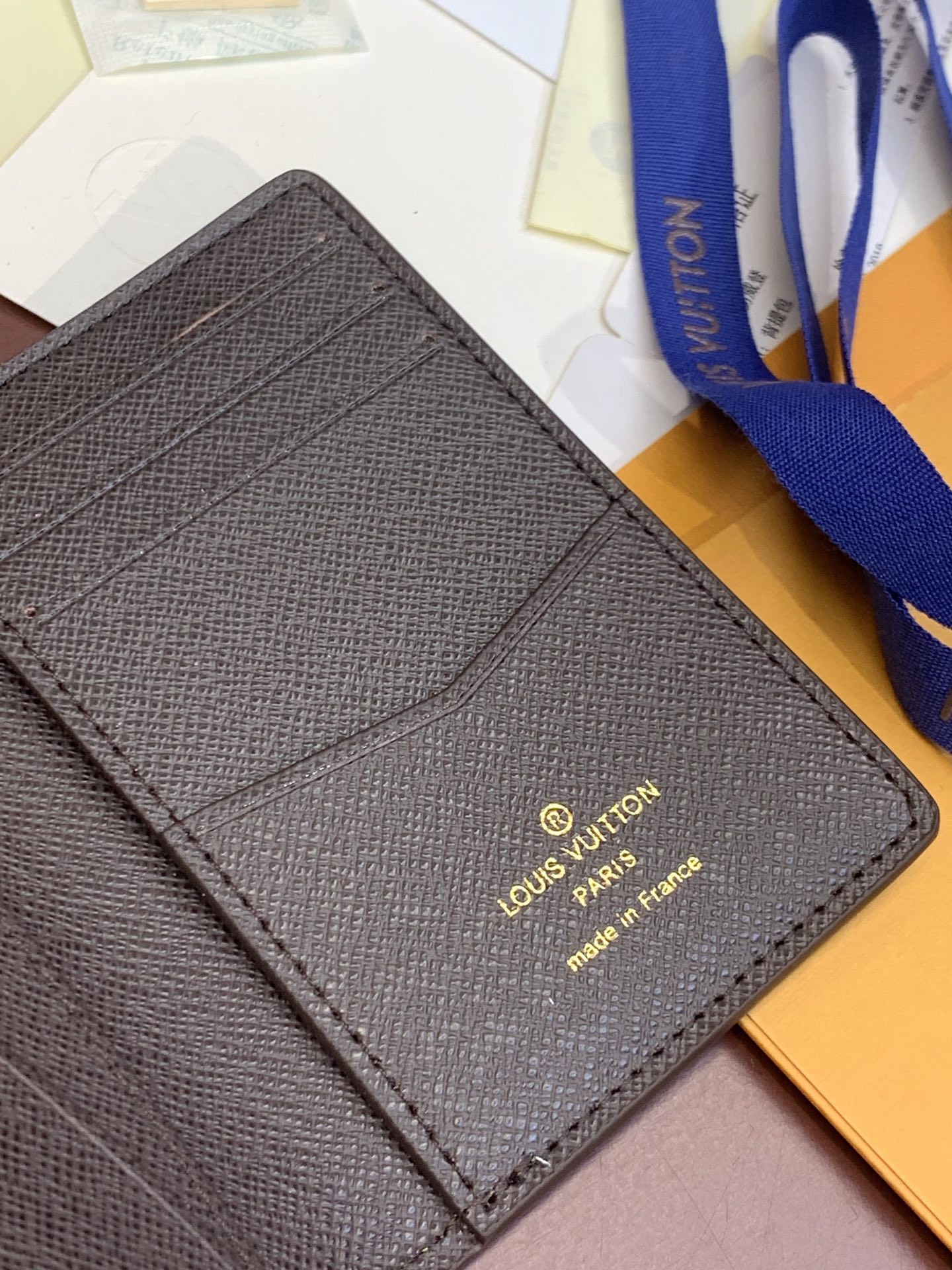 ルイ・ヴィトン「Louis Vuitton」レザーポケットウォレット