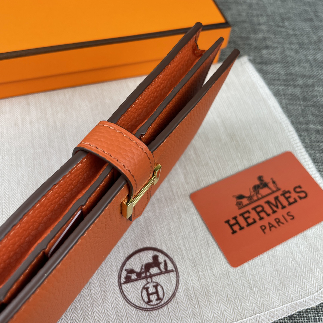 エルメス「Hermès」 レザーポケットウォレット