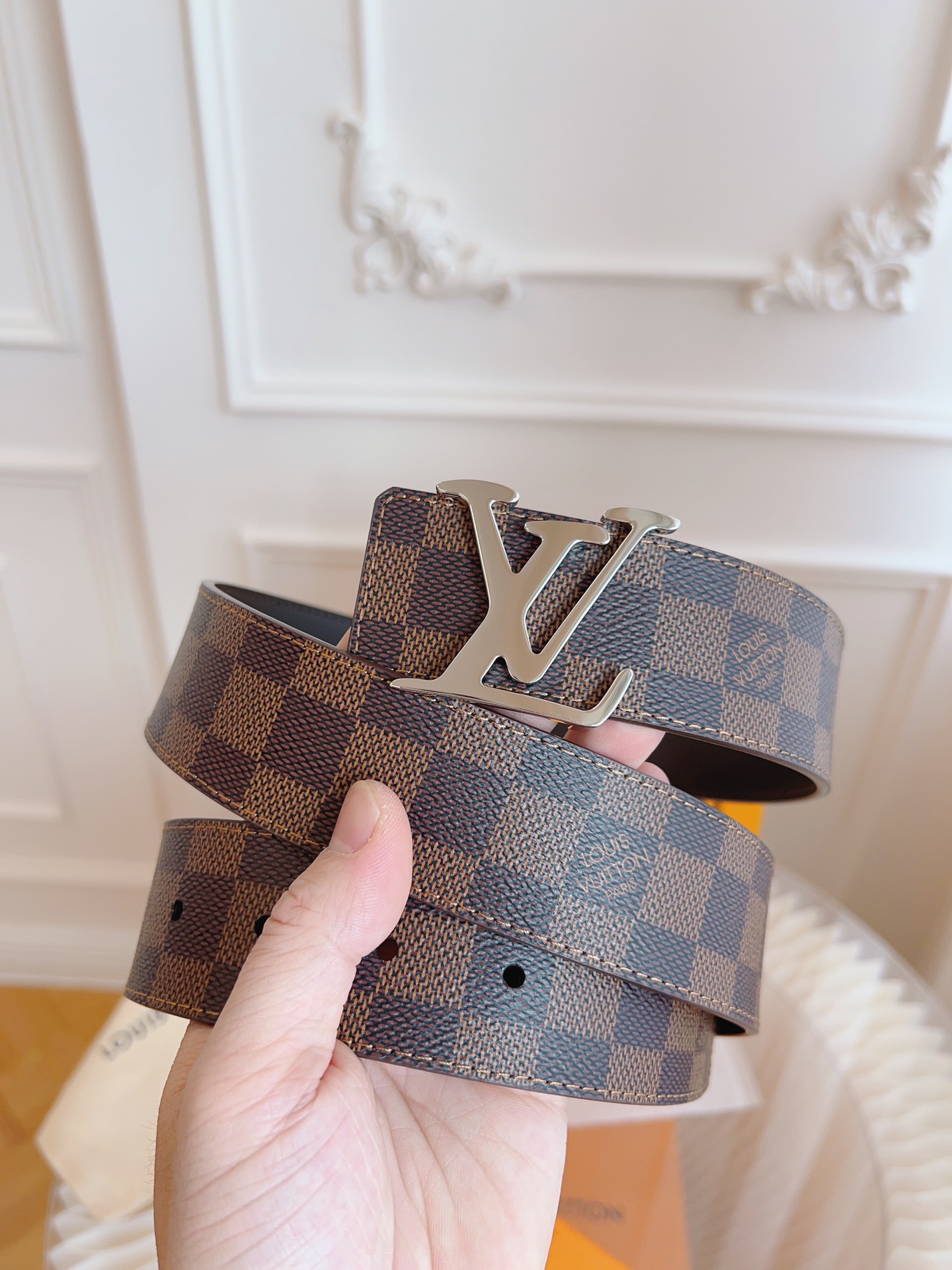ルイ・ヴィトン「Louis Vuitton」ベルト モノグラムレザーベルト