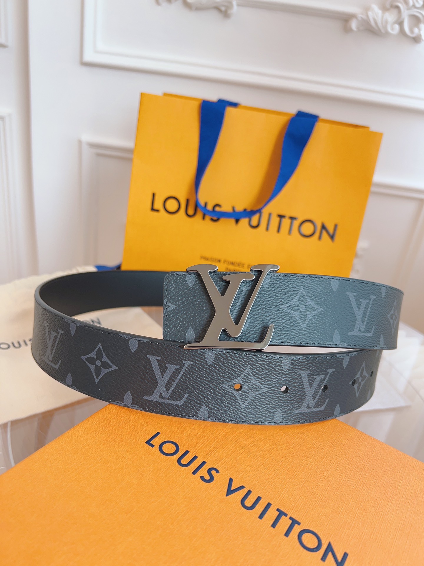 ルイ・ヴィトン「Louis Vuitton」ベルト モノグラムレザーベルト