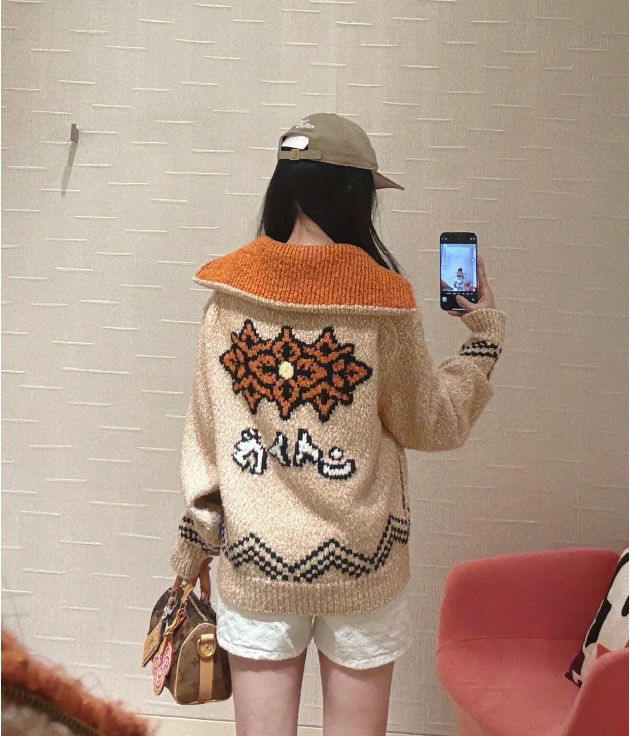 [ Louis Vuitton ] ルイ・ヴィトン  ロブスター編みウールニットジップコート