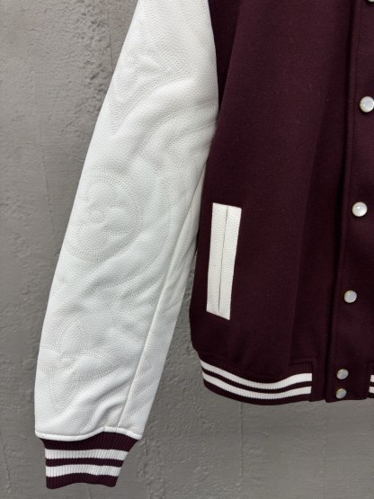 [ Louis Vuitton ] ルイ・ヴィトン  胸に刺繍を施したレザーの野球ウエア