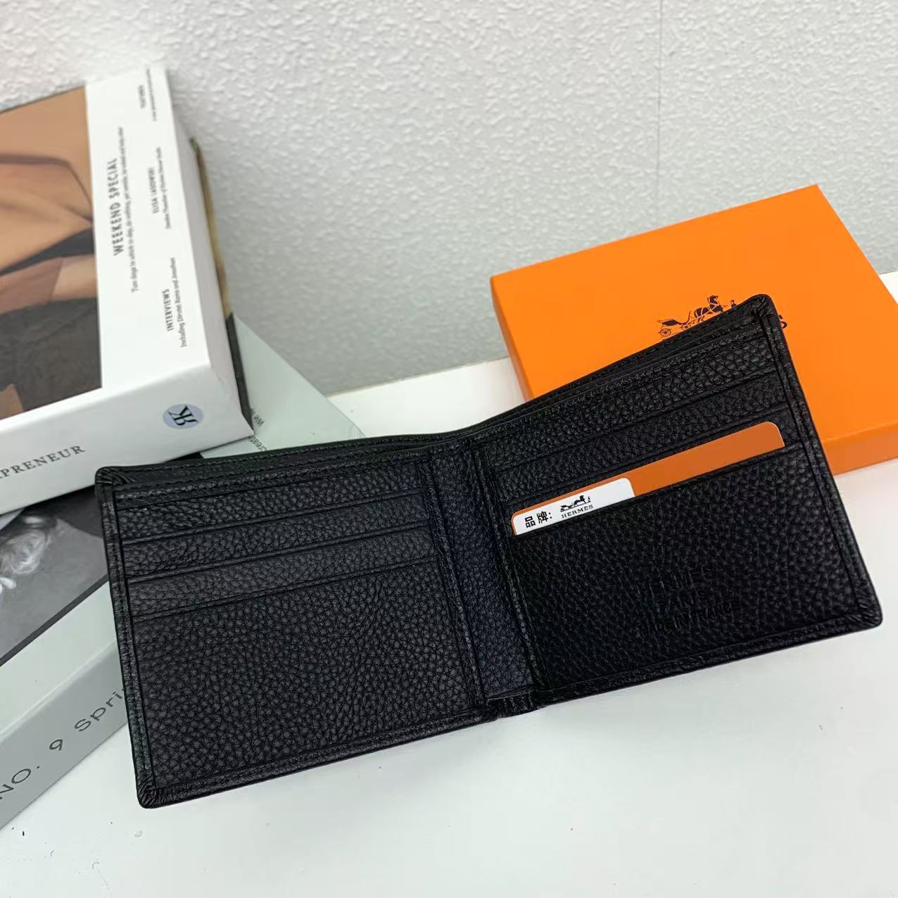 エルメス「Hermès」 レザーポケットウォレット