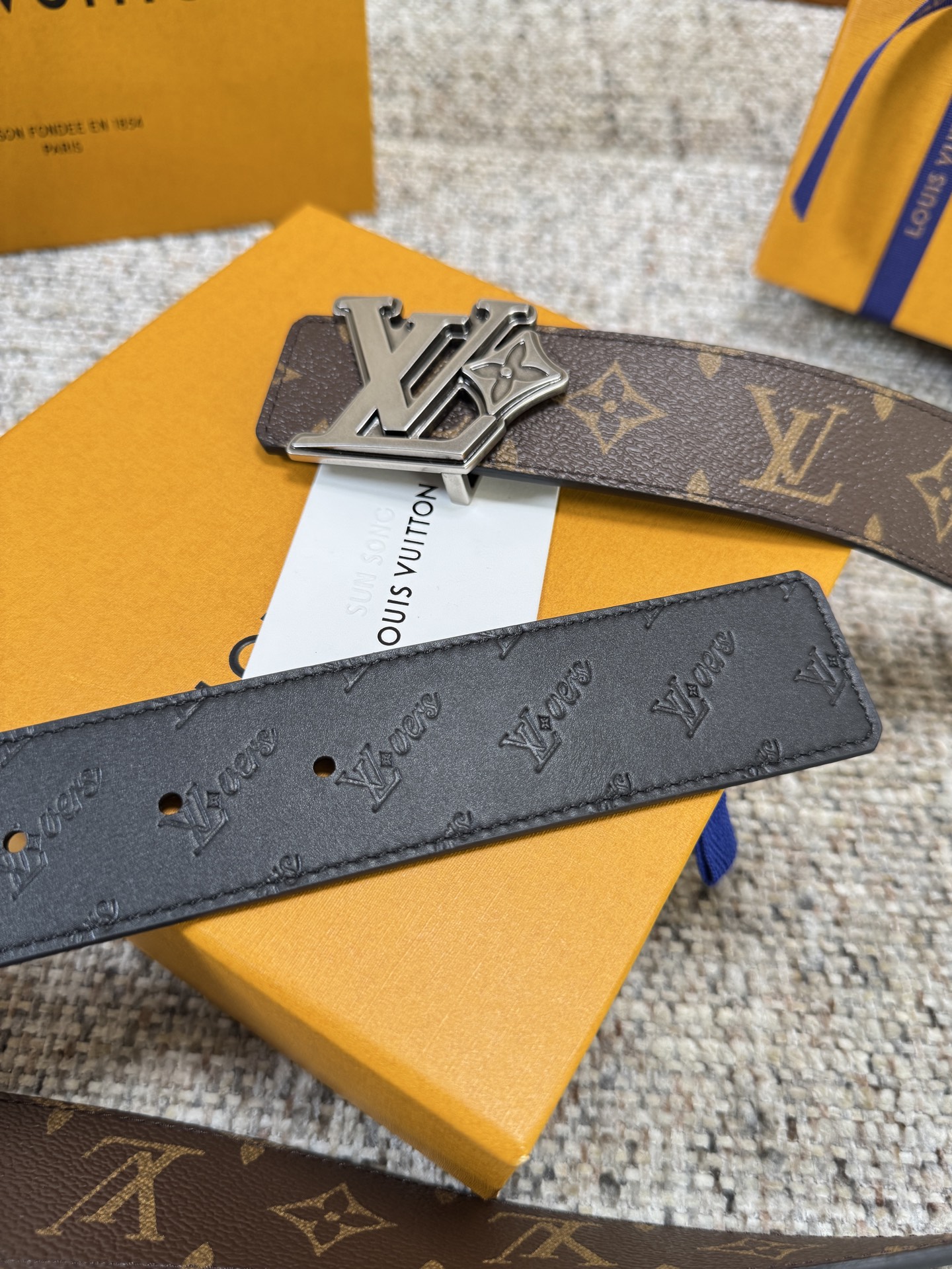ルイ・ヴィトン「Louis Vuitton」ベルト モノグラムレザーベルト