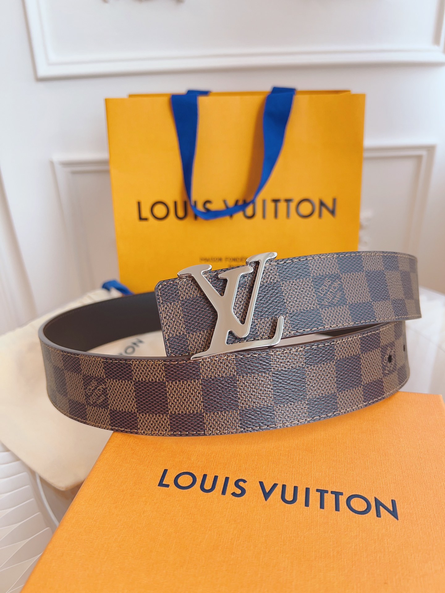 ルイ・ヴィトン「Louis Vuitton」ベルト モノグラムレザーベルト