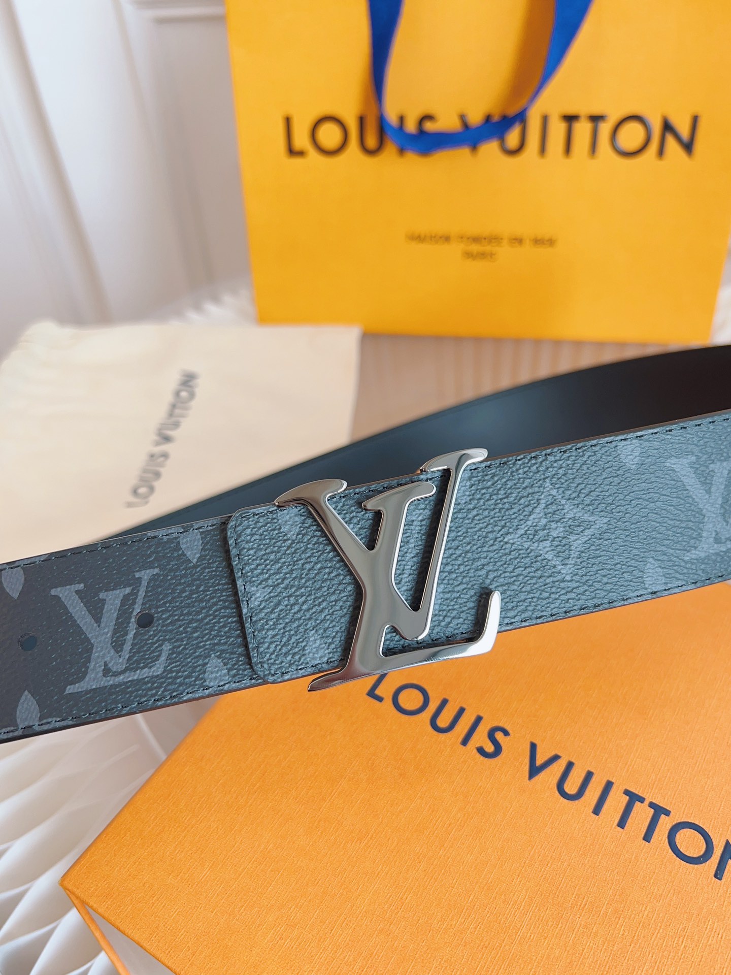 ルイ・ヴィトン「Louis Vuitton」ベルト モノグラムレザーベルト