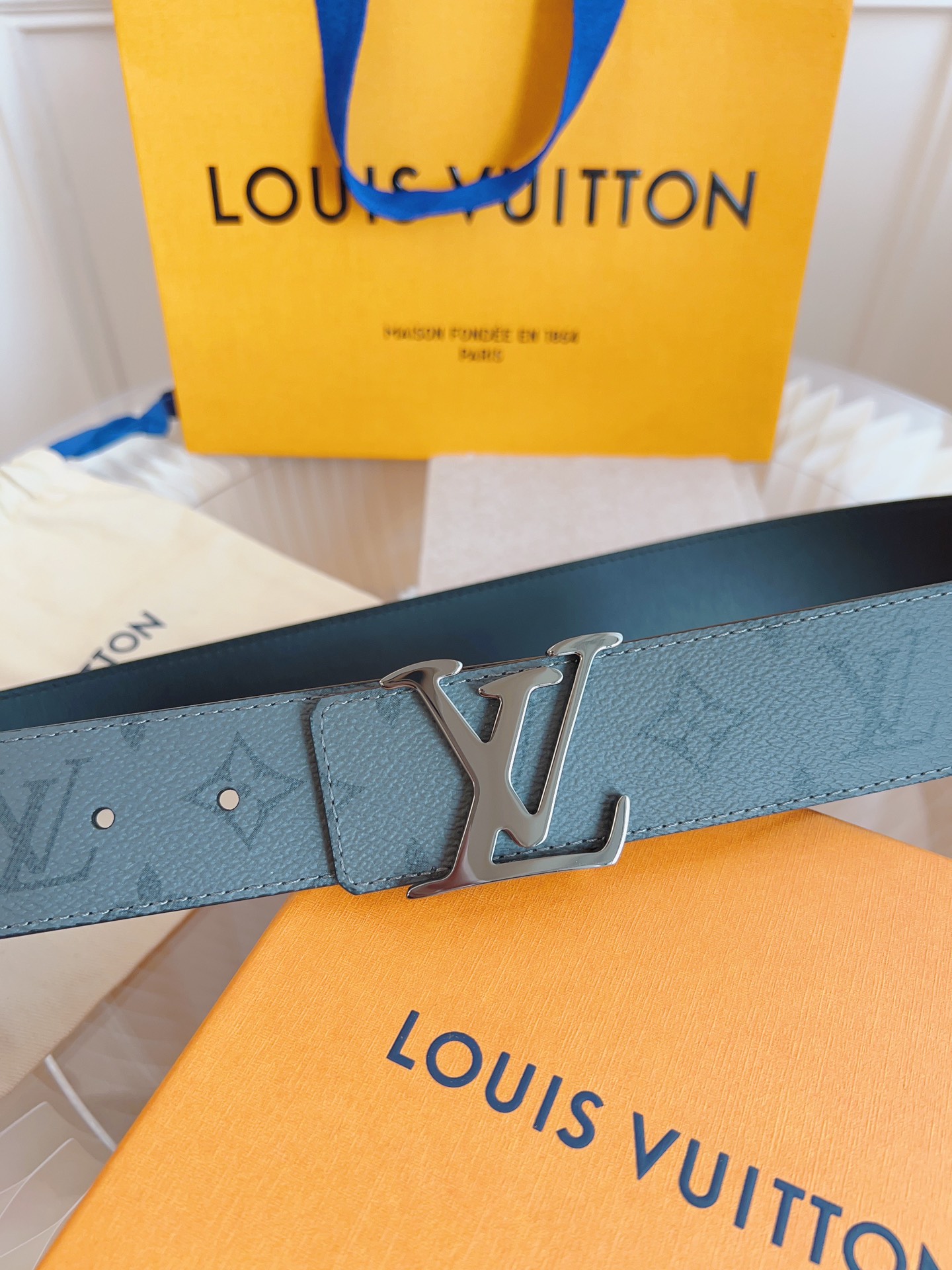 ルイ・ヴィトン「Louis Vuitton」ベルト モノグラムレザーベルト
