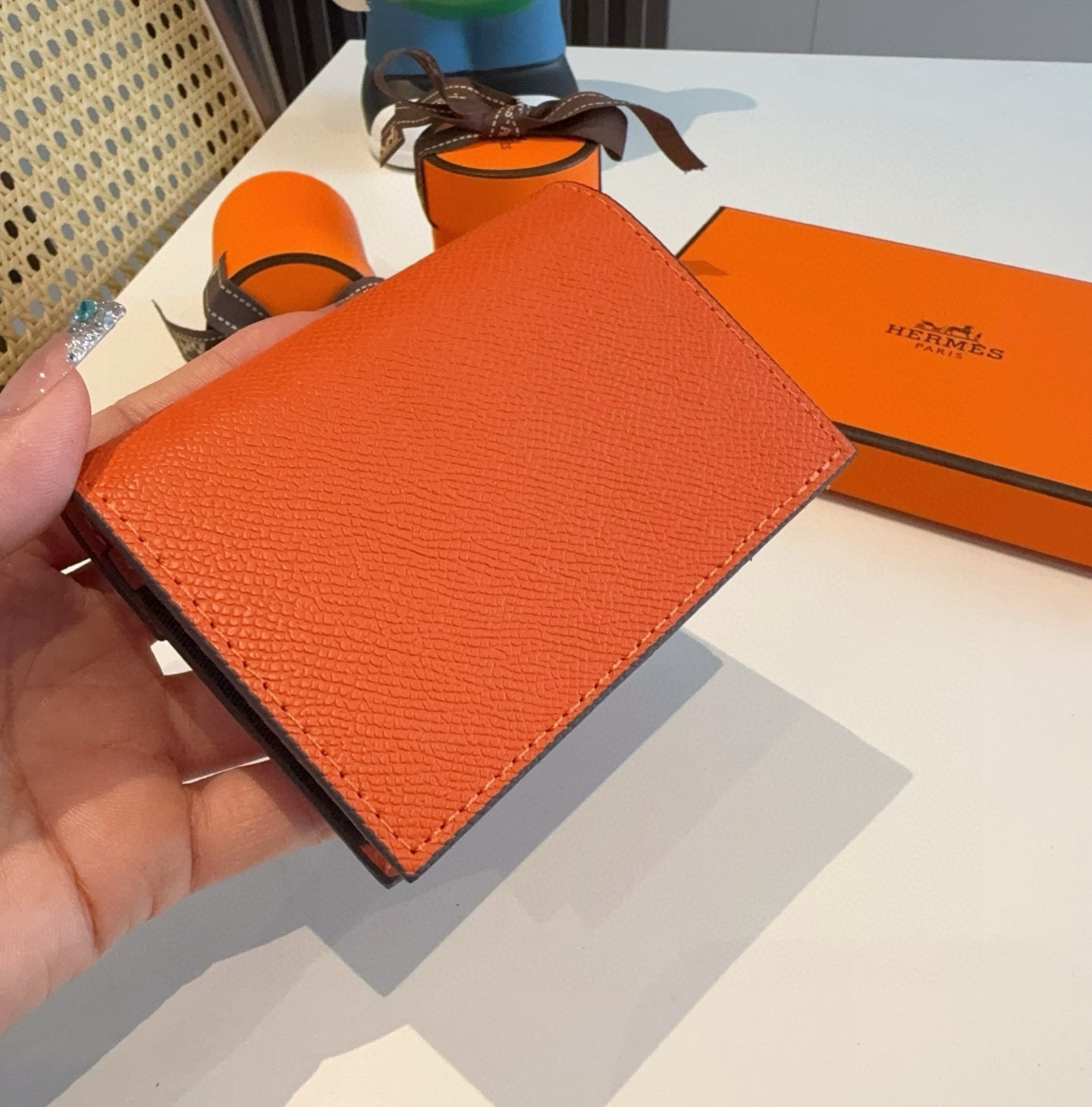 エルメス「Hermès」 レザーポケットウォレット